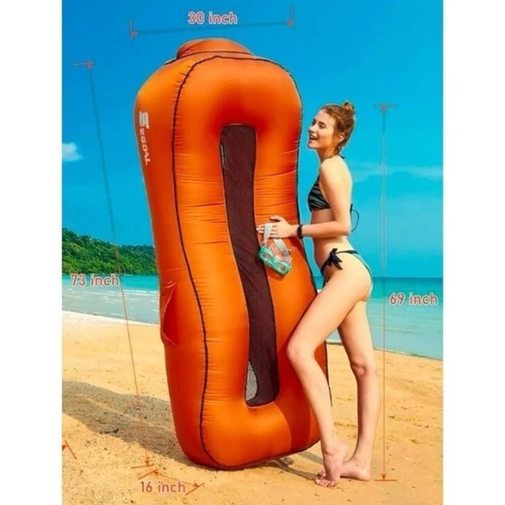 New Inflatable Sofa Couch Lounger & Pillow Waterproof Travel Leisure Vaca Hiking